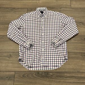 Tailorbyrd Button Down Shirt Men's Size Medium Pink Blue Long Sleeve